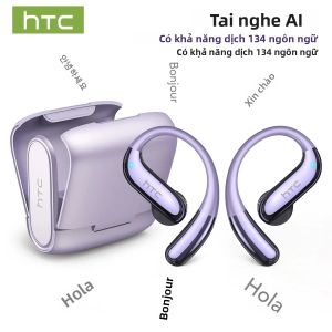 Tai Nghe Móc Tai Không Dây HTC NE23 Bluetooth V6.0 Tai Nghe AI Translator HD Call Sleek Tai Nghe Nhét Tai Mở Nhẹ Có Hộp Sạc