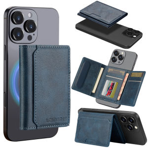 EUCAGR Luxury PU Leather Bag Wallet Magnetic card case for all Magsafe functions PU leather card case