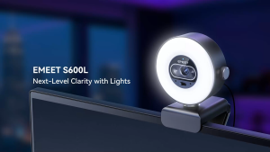 [Ra mắt sản phẩm mới] Webcam EMEET S600L tích hợp đèn vòng tròn 3 chế độ màu hiệu ứng ánh sáng RGB lấy nét tự động trong 02 giây cảm biến 1/2 inch hai micro và công nghệ hình ảnh AI.Phù hợp cho văn phòng tại nhà lớp học trực tuyến phát trực tiếp