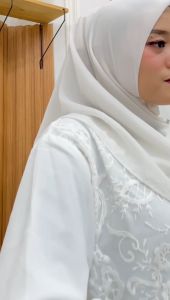 Gamis Luthfi Terbaru Elegan Broken White Mewah