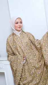 Mukena Dewasa Motif FLORA Laser Cut 2in1 Travelling