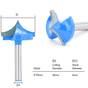 CMCP 1pc 6mm Shank Round Nose Bits Round Point Cut Bit Shaker Sharp Cutter Carbide Milling Cutter CNC Tools For Woodworking