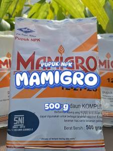 Pupuk NPK Mamigro 12-27-23 500 gram Cap Kapal Terbang Bisi pertumbuhan bunga buah pot hidroponik poc gram