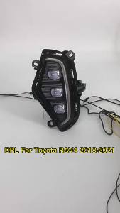 New2PCS Front Fog light Daytime Running Lamp DRL LED Light Two tone bright light For Toyota RAV4 2020-2025 Turn Signal Day Light