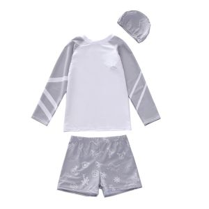 ชุดว่ายน้ำชายเด็ก ชุดกีฬาชายหาด ชุดว่ายน้ำชาย เสื้อคลุมกันหนาวแบบแยกชิ้น ชุดว่ายน้ำชายหาด เสื้อคลุมกันหนาวแบบสวมหัว ชุดกีฬาชายหาด