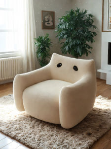 Designer Creative Creamy Tone Totoro Sofa Chair