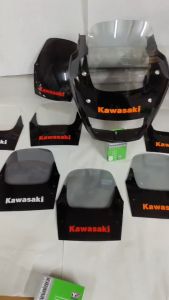 บังไมล์ชิวหน้า เคอา KR -150 รวมแบบใส แบบสโมคดำ สโมคอ่อน สติกเกอร์คาดหน้ามี3สี (ชิ้นงานมีพลาสติกและอคริลิคให้เลือกสั่ง)