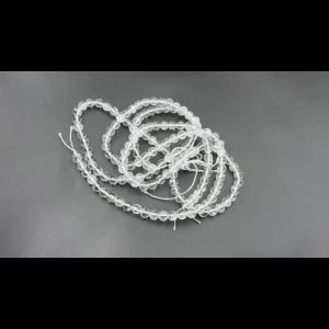 Hạt Đá Thạch Anh Trong Suốt Tự Nhiên Hình Tròn Rời Dùng Làm Đồ Trang Sức - Dây Dài 15.5 Inch Nhiều Kích Cỡ 4/6/8/10mm Dùng Làm Vòng Tay & Vòng Cổ