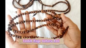 ICBEADS Tasbih Kayu Gaharu Asli Tasbeh Gaharu Originasl Kualitas A Bulat 99 Butir Tenggelam