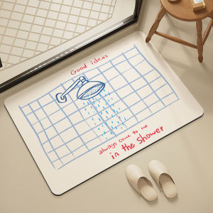 Bathroom Absorbent Floor Mat Shower Entrance Drain Quick Dry Non Slip Doormat Dirt Resistant Simple Carpet Home Use