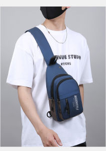 Fashionable Sports Mens Crossbody Bag Multi-Functional Commuting Chest Bag 2025 New Travel Single Shoulder Small Backpack