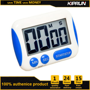 นาฬิกาจับเวลาทำอาหารแบบดิจิตอล KIPRUNนับขึ้น & ลงปลุกเสียงดัง99นาที59วินาทีหน้าจอ LCD ขนาดใหญ่สำหรับการอบเกมกีฬาออฟฟิศการเรียนการสอน