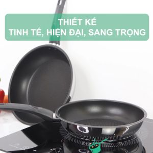 Chảo chống dính bếp từ cao cấp FiveStar Standard 3 đáy dùng được mọi bếp hàng chính hãng bảo hành 5 năm ( 16cm / 20cm / 22cm / 24cm / 26cm / 28cm / 30cm / 32cm ) - chảo bếp từ cao cấp