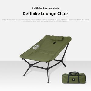 Defthike Outdoor Folding Camping Chair Lightweight Portable Recliner Mini Storage Travel Bike Riding High Backrest Chair