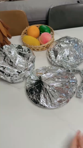 Aluminum Foil Insulation Cover Reusable Heat Resistant Food Warmer Elastic Stretch Seal Kitchen Cooking Wrap 10PCS