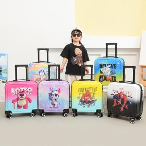 Childrens Cartoon Luggage New Gradient Pullalong Suitcase Silent Wheels Password Lock Travel Bag Gift Box Polyester Material