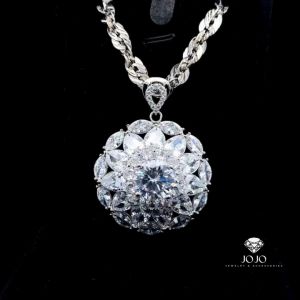 M1621 Mặt và Dây chuyền nữ đính đá baguette cao cấp thiết kế sang trọng JOJO
