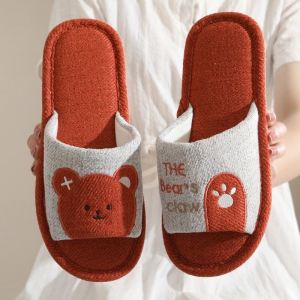 Dép Bốn Mùa Vải Lanh Dép Đi Trong Nhà Dép Đi Trong Nhà Mùa Xuân Mùa Thu Mẫu Sử Dụng Chung Thấm Hút Mồ Hôi Dép Đi Trong Chân Không Mùi