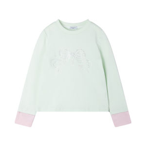 MUCMUKN | Cool Sensation Bow Rhinestone Print T-Shirt