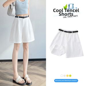La Chapelle | Summer Light Thin Linen Shorts Women High Waist A-Line Broad Leg 5-Points