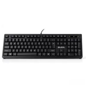 BAJEAL W200 Wireless Keyboard And Mouse Set for Business Office Universal Compatibility with Laptops And Desktop Computers Silen