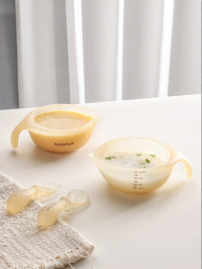 Beeshum | Baby Feeding Bowl Silicone Soft Beak Design