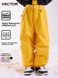 VECTOR | Cotton-padded Waterproof Windproof 3-layer Ski Pants Loose