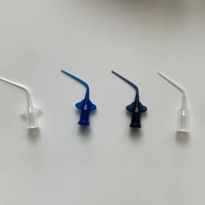 One-time cleaning device for dentistry. Soft composite resin cleaning tip for soft tissues.