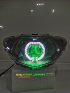 LAMPU DEPAN MIO NEW SMILE SEMI MINI BILED KW 2.5INC FULL HITAM