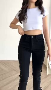 Celana Jeans Wanita Dorothy Black Jeans - SYS Clothier