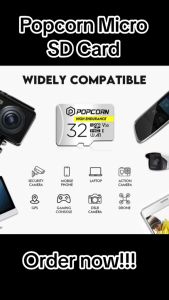 Popcorn 32GB Micro SD Card(Pack of 2) microSDHC UHS-I Flash Memory Card with Adapter 100MB/s C10 U1 A1 V10 Full HD High Speed TF Card
