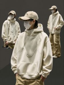 SZON | Casual Mens Hoodie with American Stitch Design and Vibe Style