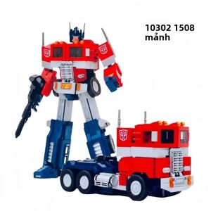 Bộ Đồ Chơi Lắp Ráp Xe Robot Đỏ 1508 Chi Tiết Đồ Chơi Xếp Hình Giáo Dục Cho Trẻ Em Mô Hình Optimus Biến Thể 10302 Quà Tặng Lễ Hội
