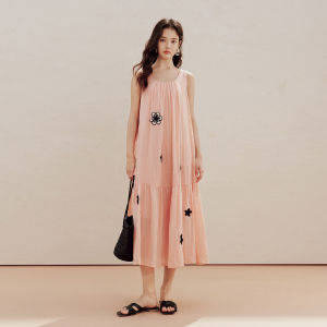 INMAN | Embroidered Sleeveless Maxi Dress