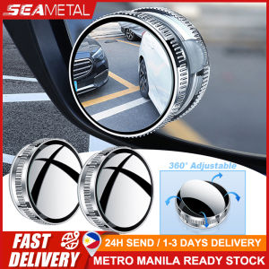 SEAMETAL 2PCS Car Reverse Rearview Mirror Suction Cup Type Small Reversing Mirror 360° Adjustable Waterproof Blindspot Mirror For Car Van SUV