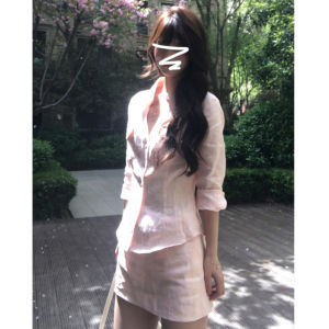 LIRENQING | Đầm Hè Độc Đáo Màu Hồng Nhẹ Nhàng