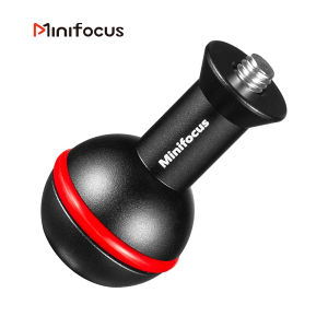 1 inch Ball Adapter with M6 & 1/4-20 Screw Ballhead Mount for Underwater Tray Bracket Extended Flashlight Light Arm System