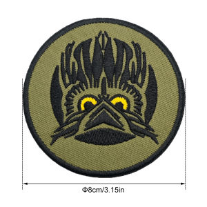 Tactical Owl with Yellow Eyes Embroidered Patch Hook & Loop OD Green Morale Badge DIY for Backpack Jacket Jean Vest Hat Outdoor