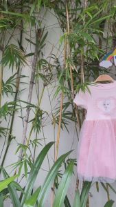 Váy bé gái Elsa đầm công chúa disney lưới thun cotton thoáng mát cho bé mặc đi học dạo phố