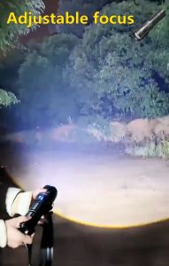 【สว่างกว่าไฟหน้ารถ】ไฟฉายแรงสูง แท้ ไฟฉายกันน้ำ IPX7 ไฟฉาย led ชาร์จได้ ส่องสว่างสามระดับ แบตเตอรี่นำเข้า ความจุขนาดใหญ่ 10000mAh