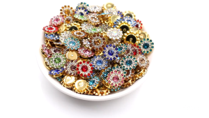 ส่งจากกทม!ชุด100ชิ้น ปุ่มคริสตัล ขนาด14MM.พลอยเทียมคริสตัล สีสวย สําหรับติดเสื้อผ้า DIY เครื่องประดับติดเสื้อผ้า