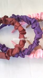 Bandana Kecil Wanita: Aksesoris Rambut Polos & Ikat Rambut Korea