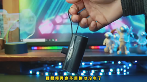 Powerbank Mini 5000mAh Lightning+Type-C 2in1 portabel mini bawaan bank daya kabel bank superfast pengisian USB GANDA tipe-c Android Iphone