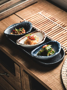 Personalized Ceramic Dim Sum Plate Small Snack Bowl Soy Sauce Vinegar Seasoning Dish Japanese Restaurant Dipping Sauce Plate