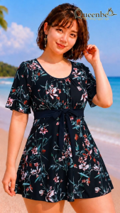 Đồ bơi nữ big size giấu bụng Queenbe GLSWIM116 vải thun Lycra cao cấp co giãn ít thấm hút mau khô kèm mút ngực