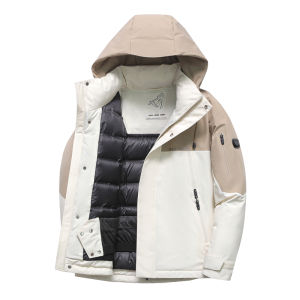 Heated Thick down Jacket Smart Temperature Control Black Tech Intelligent Heating Clothes Youth Outdoor Style Waterproof Polyamide Fiber