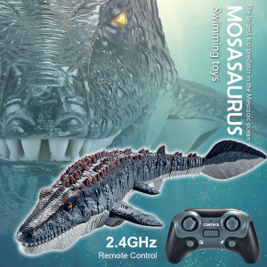 2.4G Remote Control Dinosaur Boat RC Mosasaurus Dinosaur Pool Water Outdoor Toys for Boys and Girls Kids Birthday Gifts