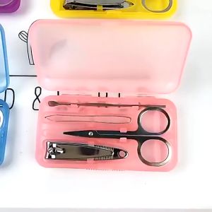 4 pcs Pedicure Clipper Nail Cutter Nail Scissors Travel Set Portable Manicure Set Goodies Box Nail Clipper Mini Manicure Tool Kit