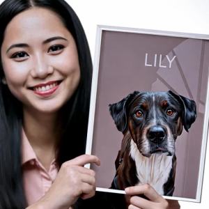 Pet Memorial Portrait Remembrance Memorabilia for Dog Cat Frame Art Gift