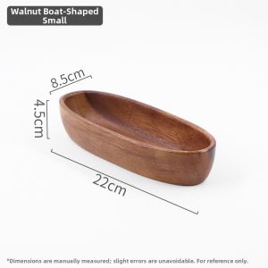 Stackable Walnut Wood Snack Plate Rectangle